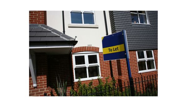A house with a to let sign outside