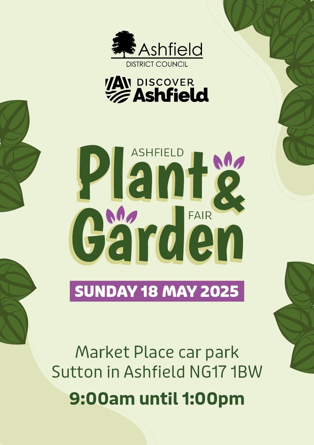 Ashfield Plant and Garden Fair 2025m poster