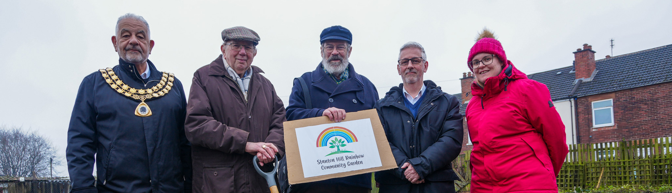 Cllr Paul Grafton, Doug Edwards, Andrew Jenkins and Steven Murray and Ashley Marshall