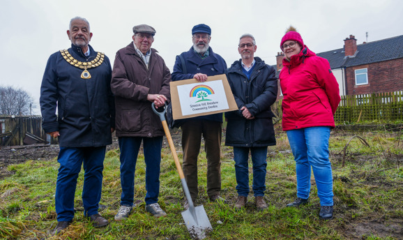 Cllr Paul Grafton, Doug Edwards, Andrew Jenkins and Steven Murray and Ashley Marshall
