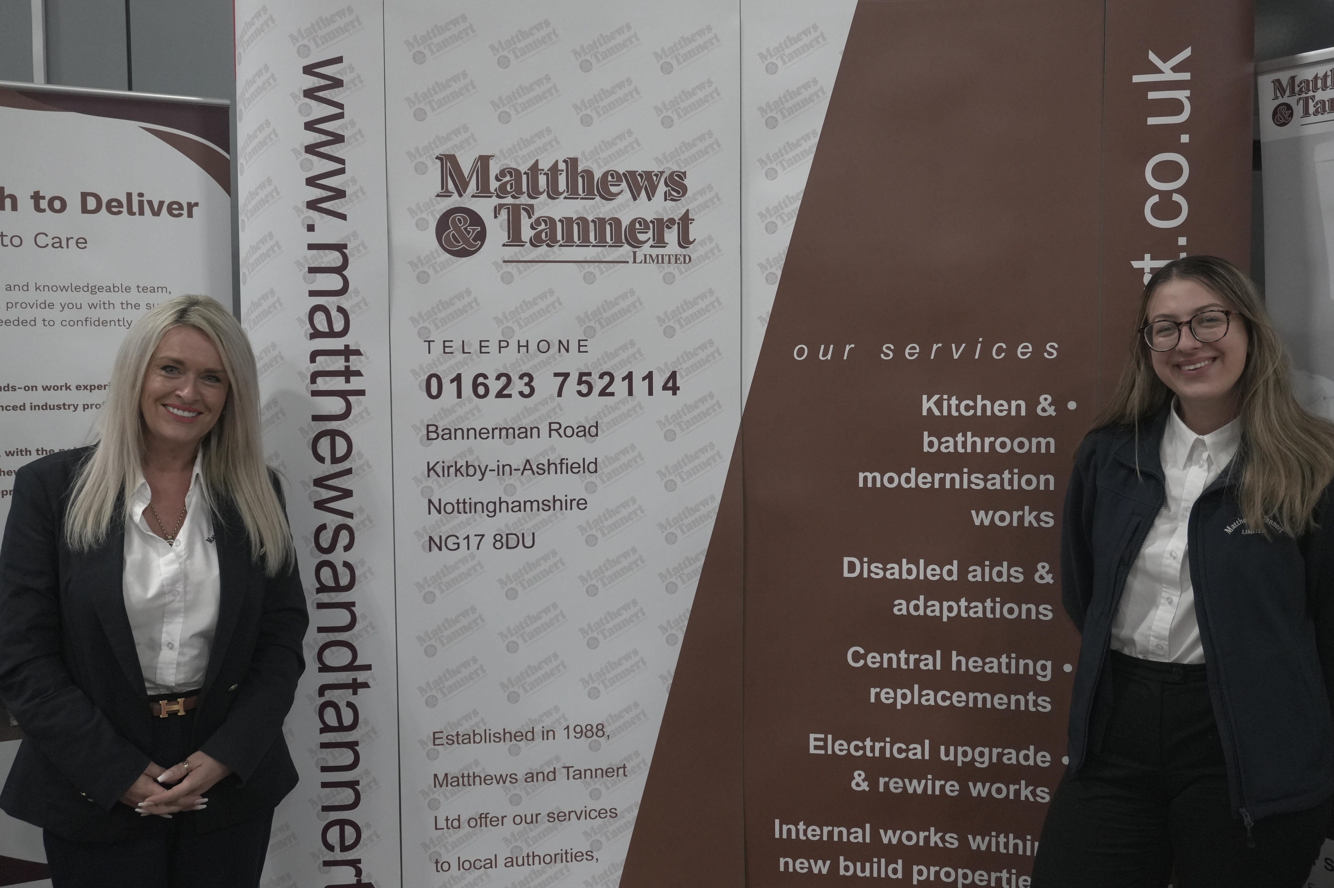 Matthews and Tannert at the 2025 Ashfield Careers Fair