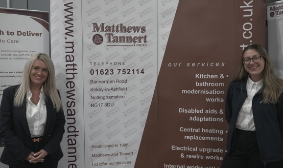 Matthews and Tannert at the 2025 Ashfield Careers Fair