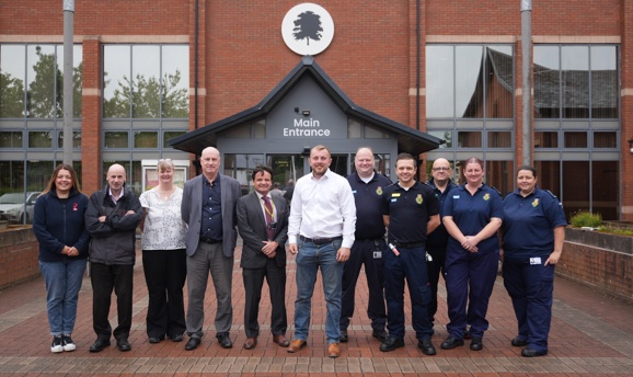 Grant recipients outside Ashfield District Council offices