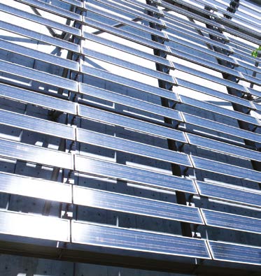 Solar panel façade