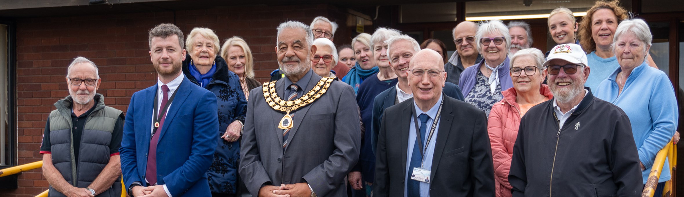 Ashfield councillors pictured with residents from the Homesteads community centre