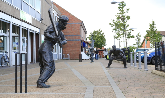 Ashfield DC Landmarks - Kirkby cricketers statues