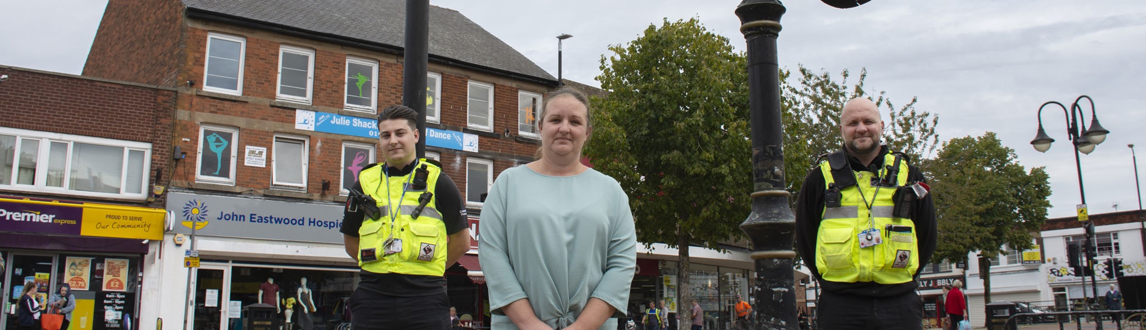 Samantha Deakin standing with Community Protection Officers