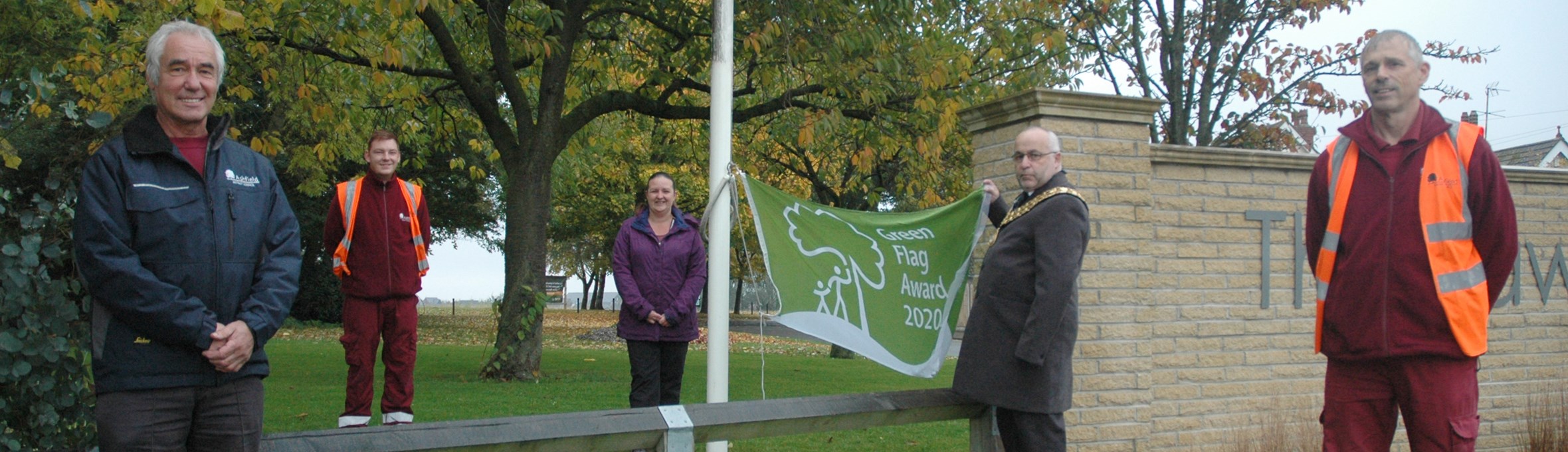 Green Flag raising at Sutton Lawn