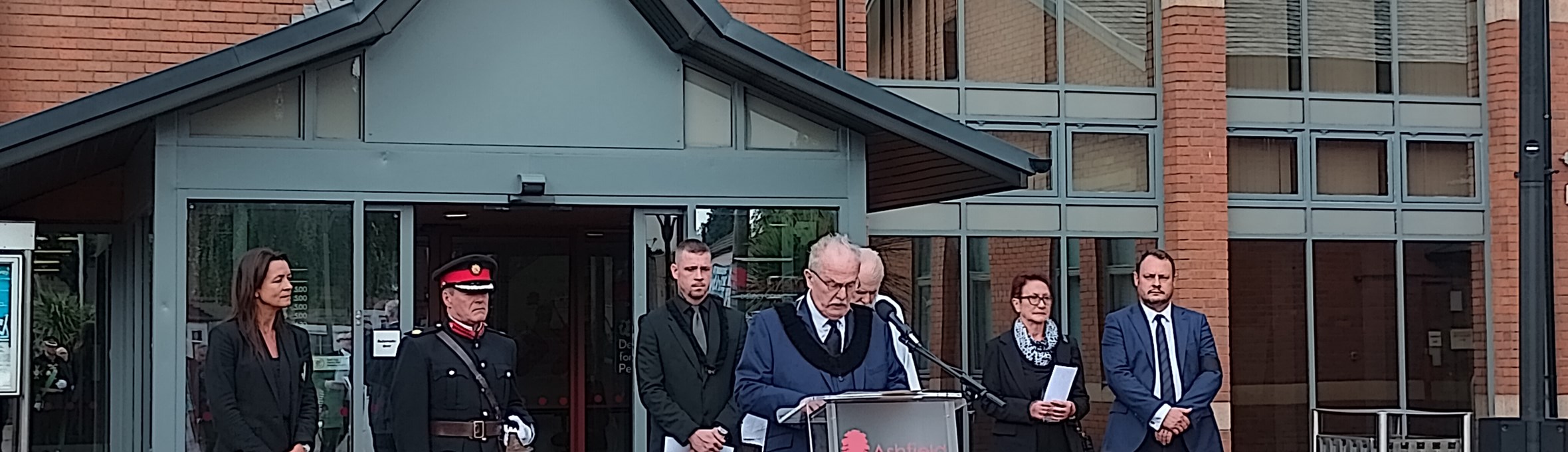 Proclamation event taking place at Ashfield District Council Offices on 11 September 2022