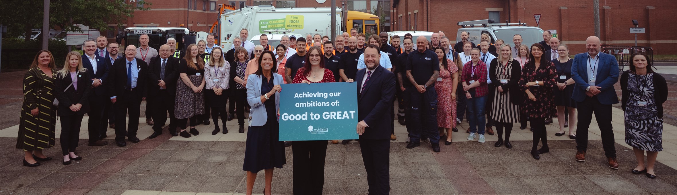 ADC councillors and staff pictured outside their Kirkby headquarters