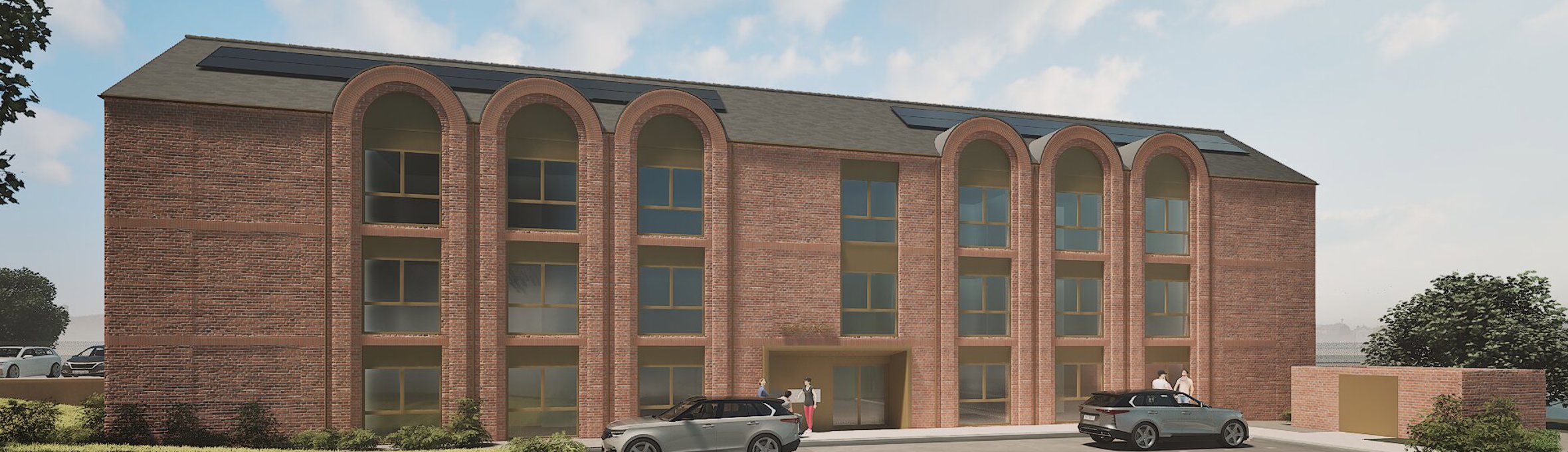 An artist's impression of the planned apartment building at West Kirkby Gateway