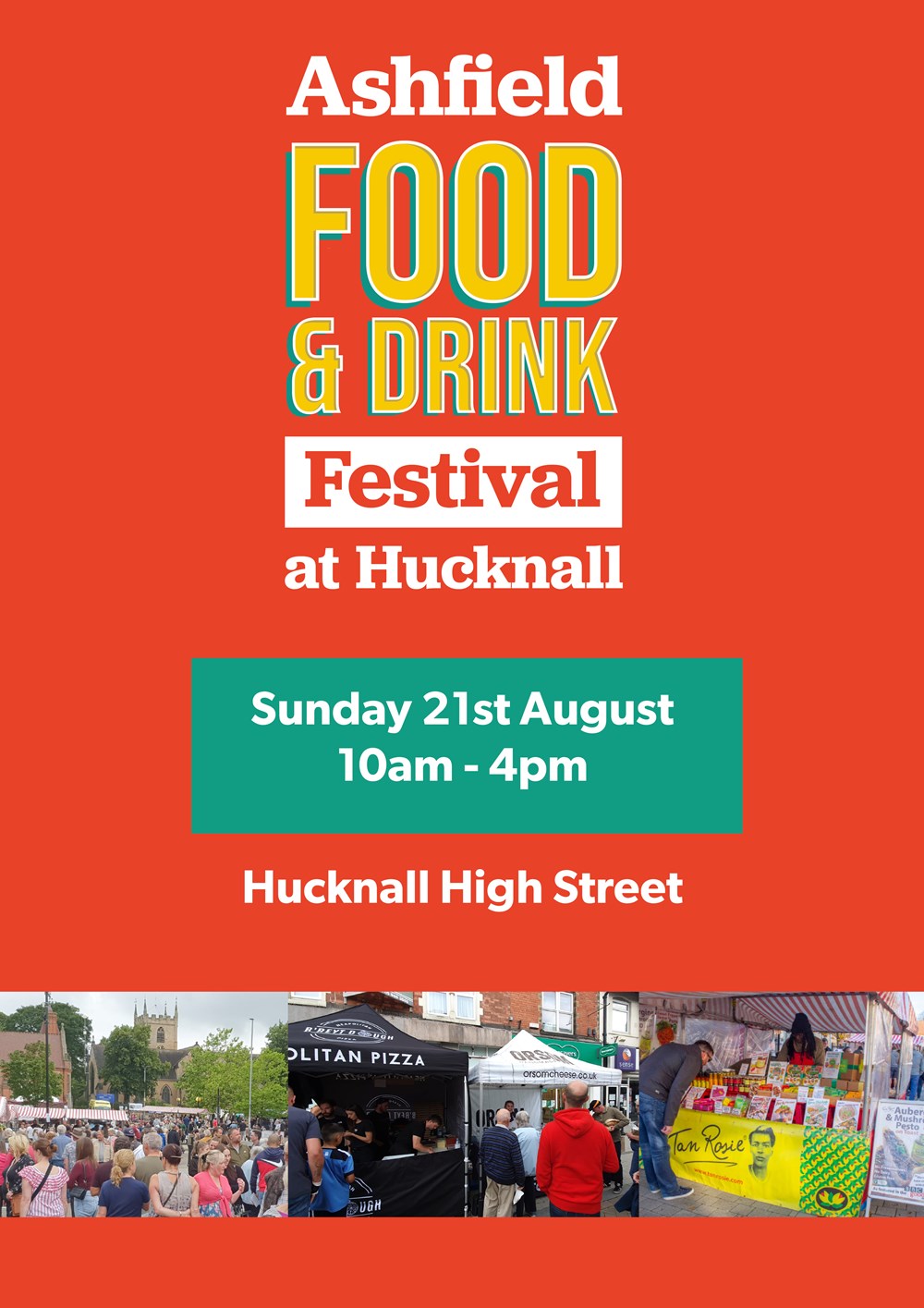 Ashfield Food and Drink Festival at Hucknall 21 August