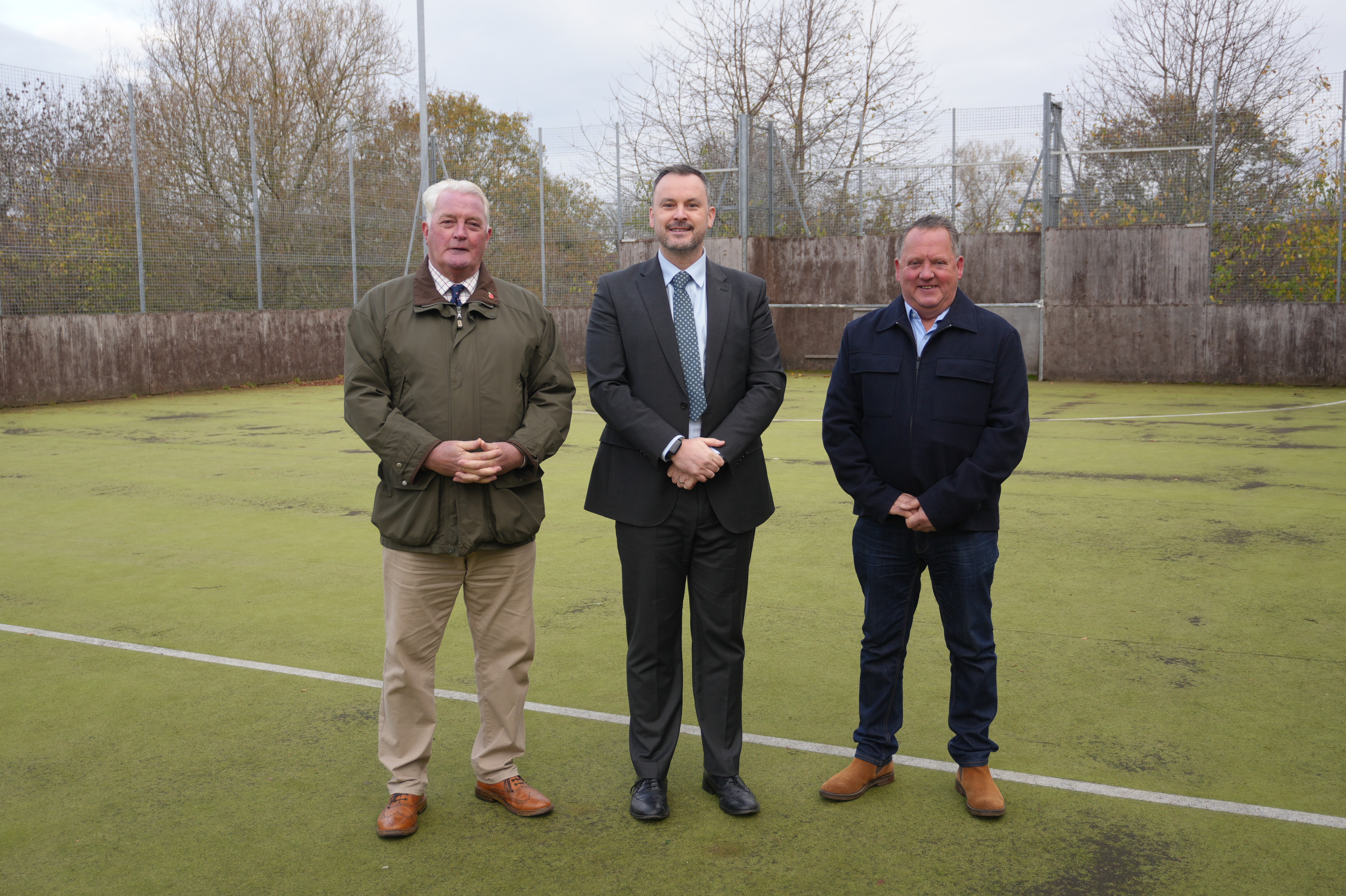 Cllrs Arnie Hankin and David Martin with head teacher David Broomhead