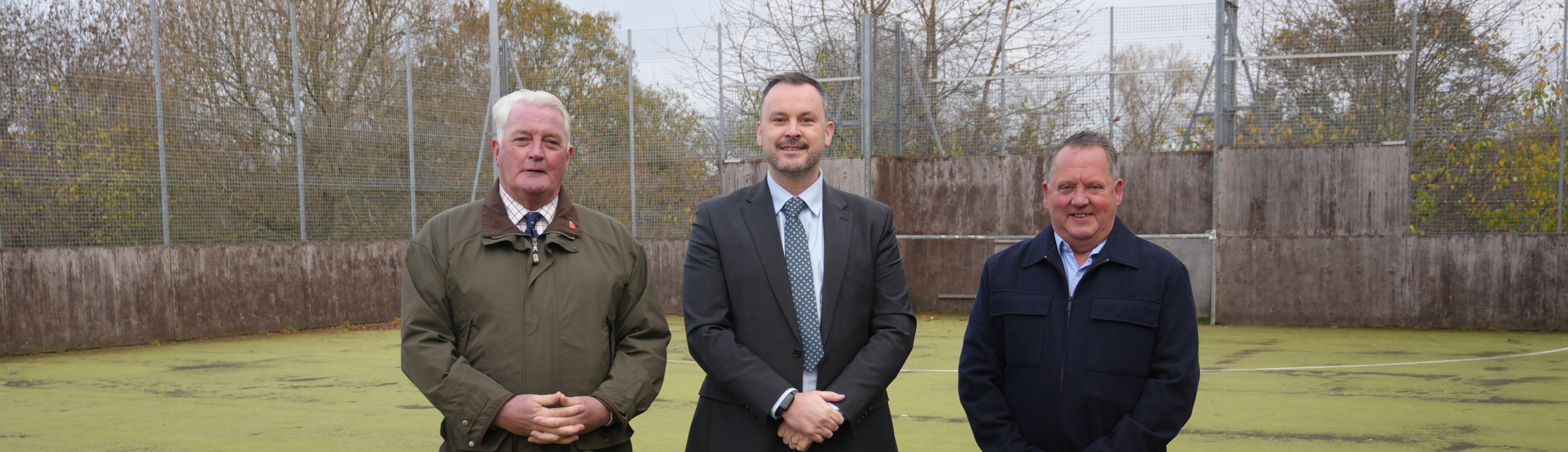 Cllrs Arnie Hankin and David Martin with head teacher David Broomhead