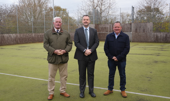 Cllrs Arnie Hankin and David Martin with head teacher David Broomhead