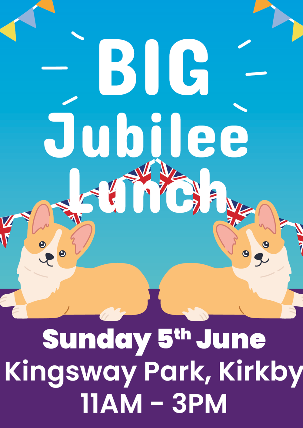 BIG Jubilee Lunch, Sunday 5 June, Kingsway Park, Kirkby, 11am to 3pm