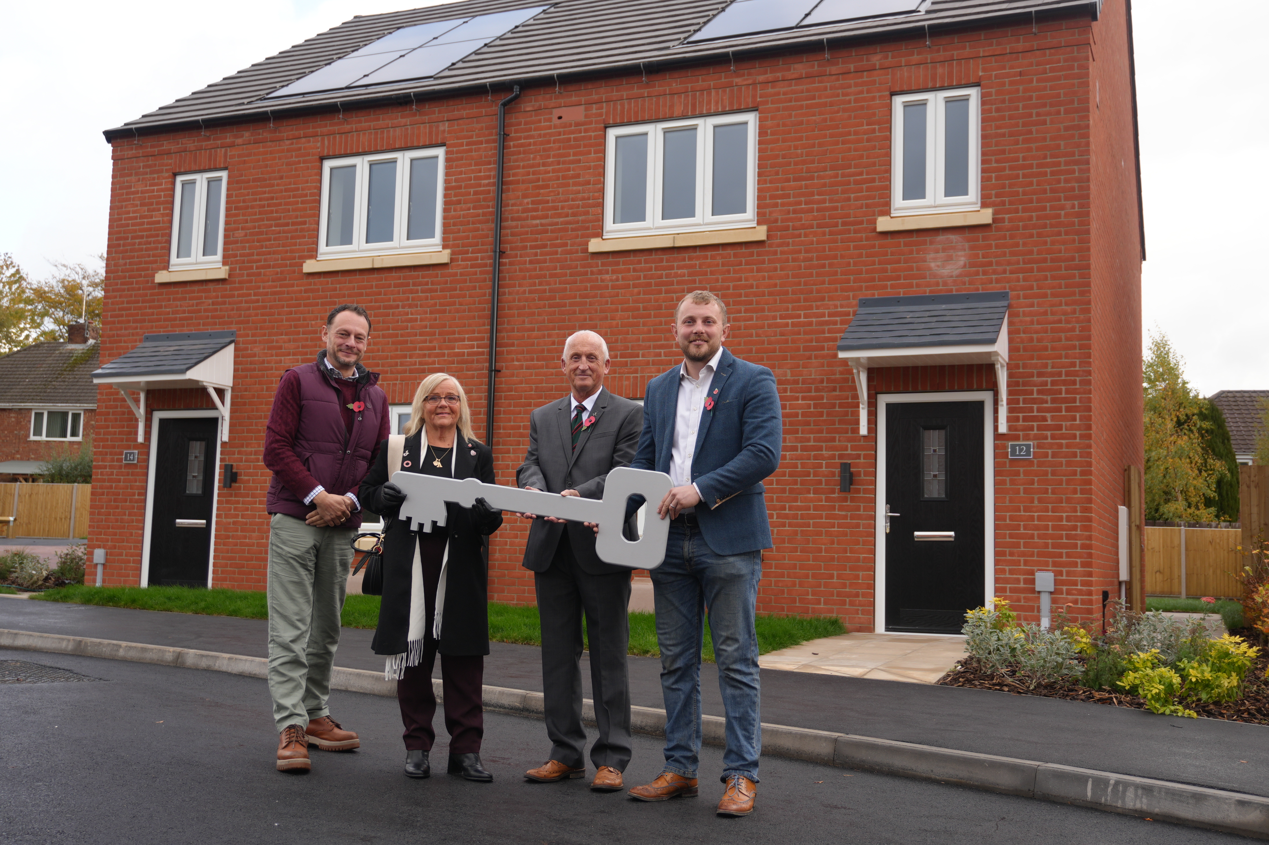 Diane and Mark Sheldon with Cllrs Jason Zadrozny and Tom Hollis