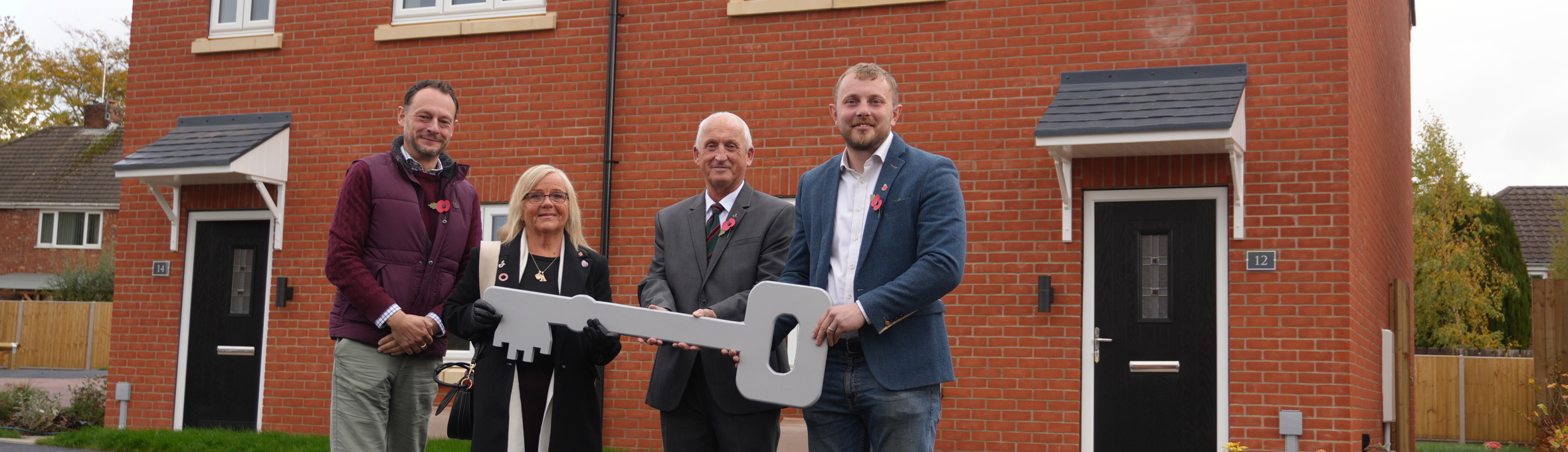 Diane and Mark Sheldon with Cllrs Jason Zadrozny and Tom Hollis