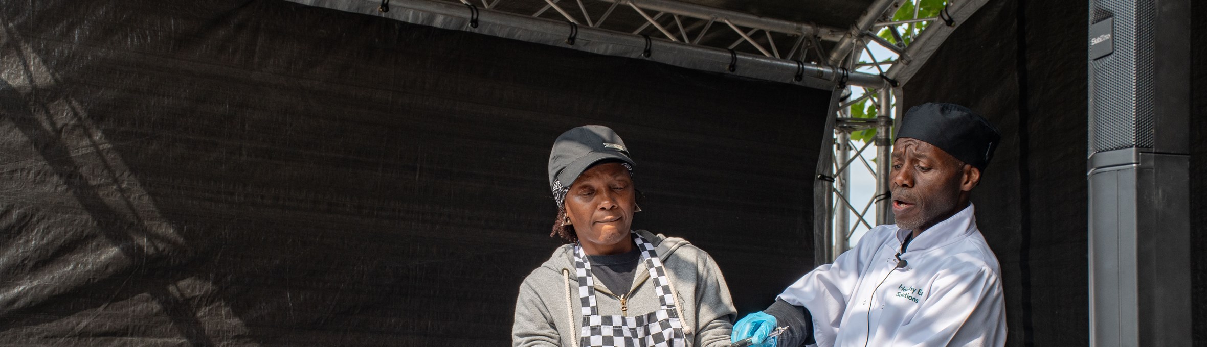 Cooking demonstration at a previous year's Ashfield Food and Drink festival
