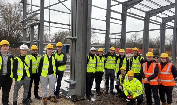 Students visiting the depot rebuild 