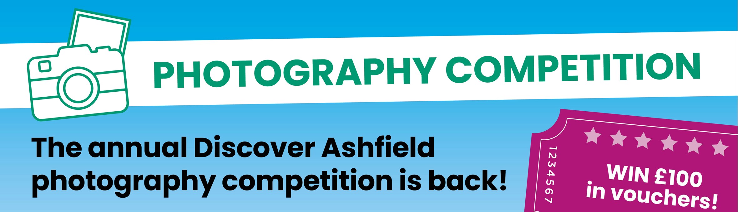 Advertisement for the Discover Ashfield Photography Competition  