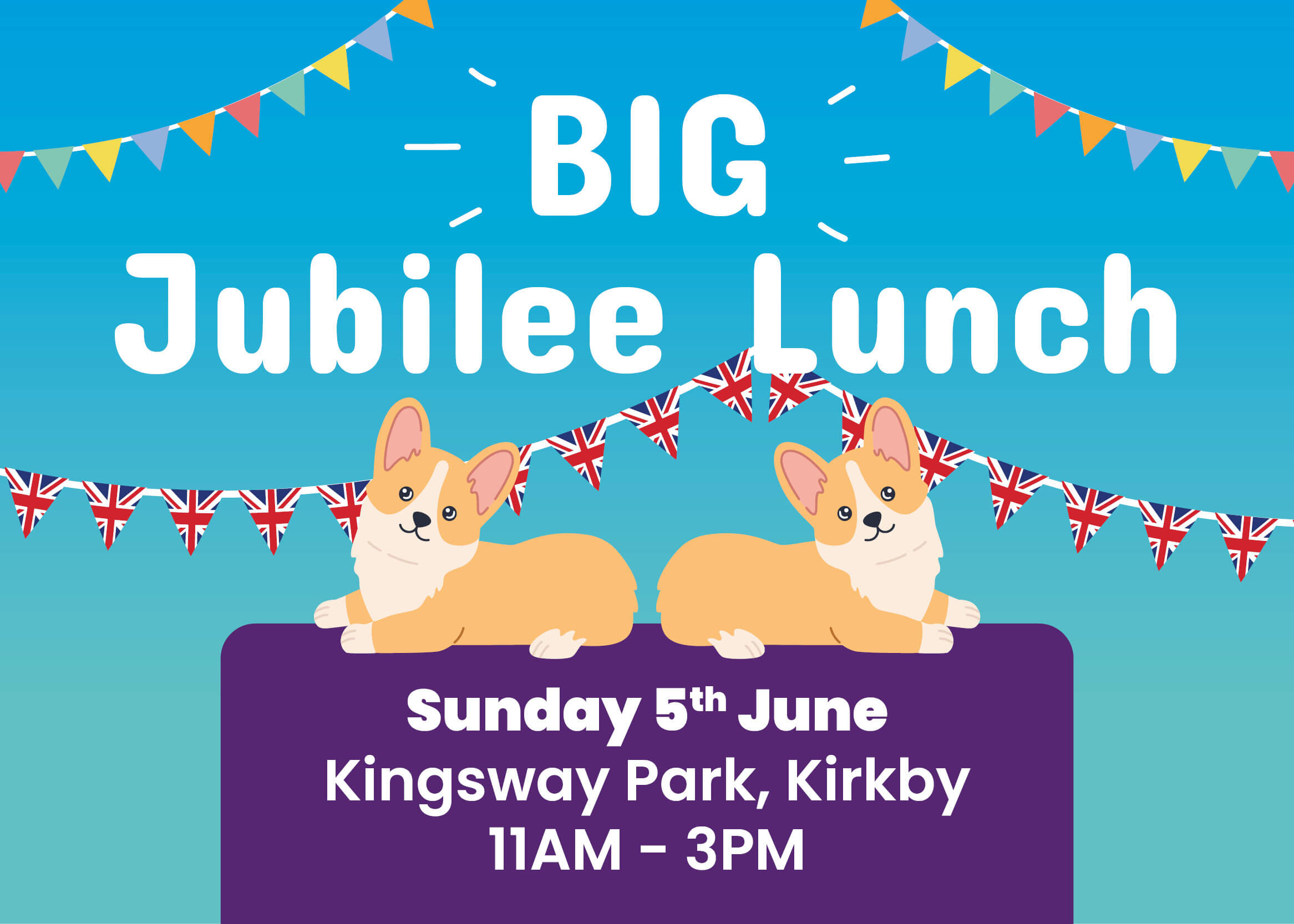 Big Jubilee lunch - Sunday 5 June 2022, 11am - 3pm, Kingsway Park, Kirkby