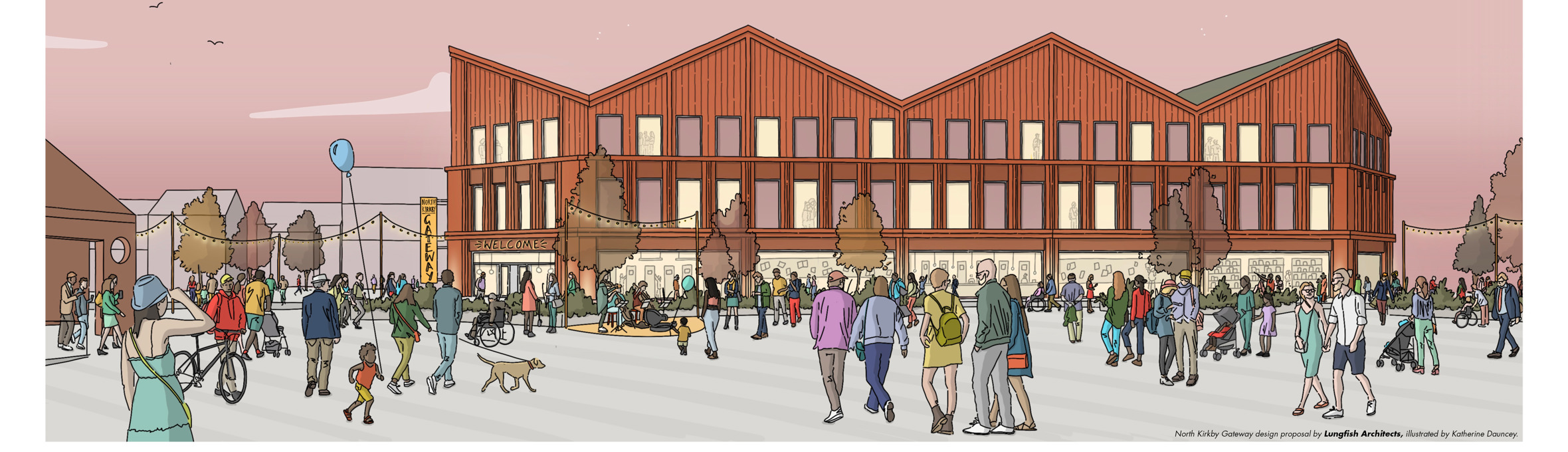 artist impression showing a 3 storey building with a four pitched roof 