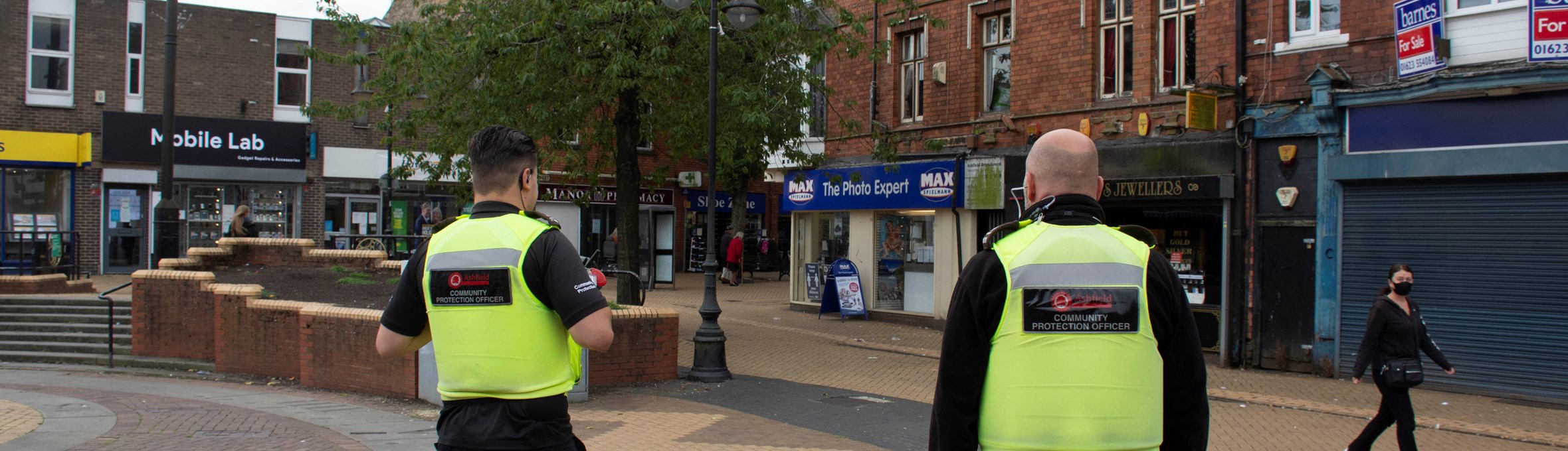 Police Community Support Officers in town centre