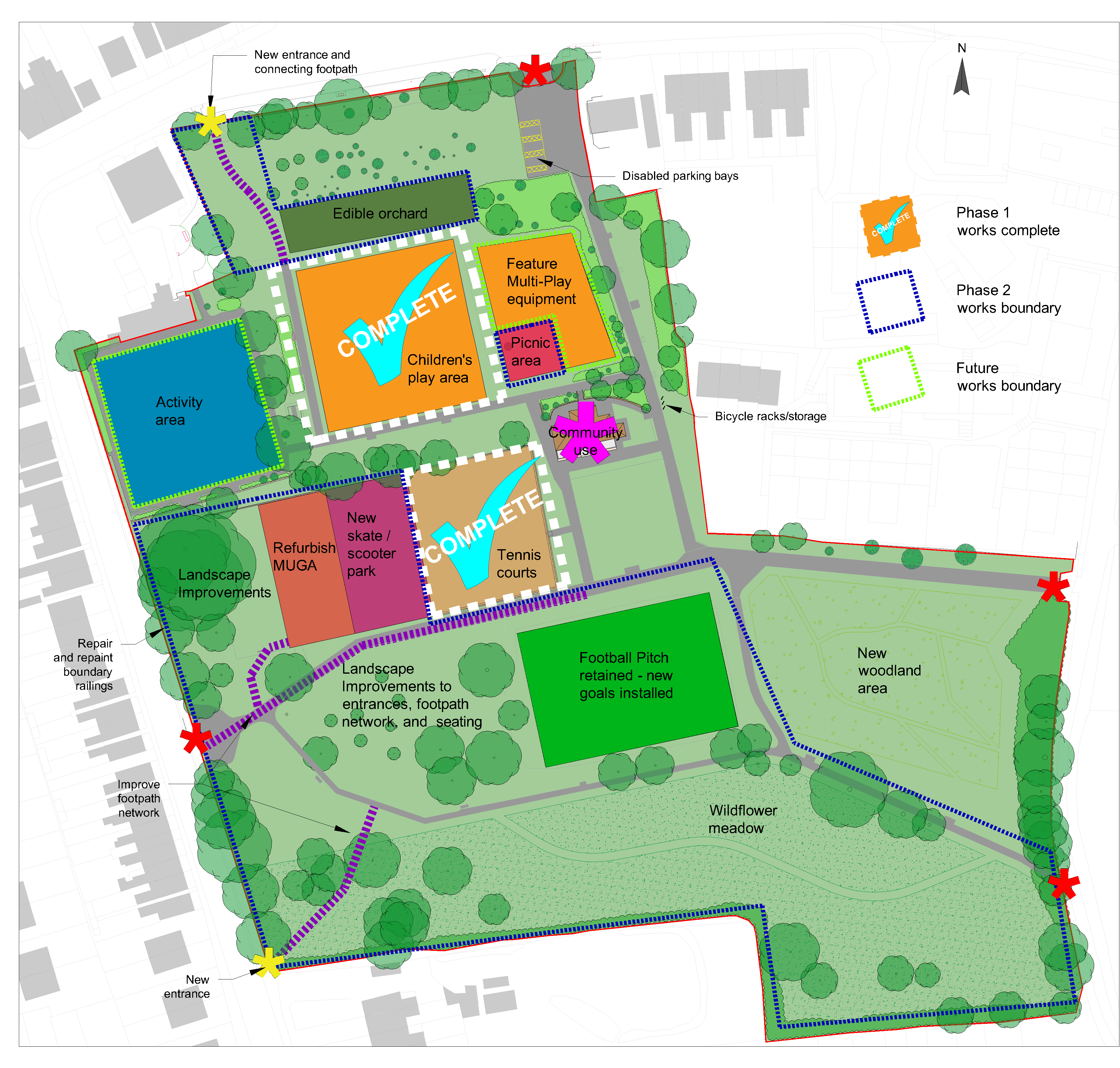 Huthwaite Welfare Park Masterplan Site Plan
