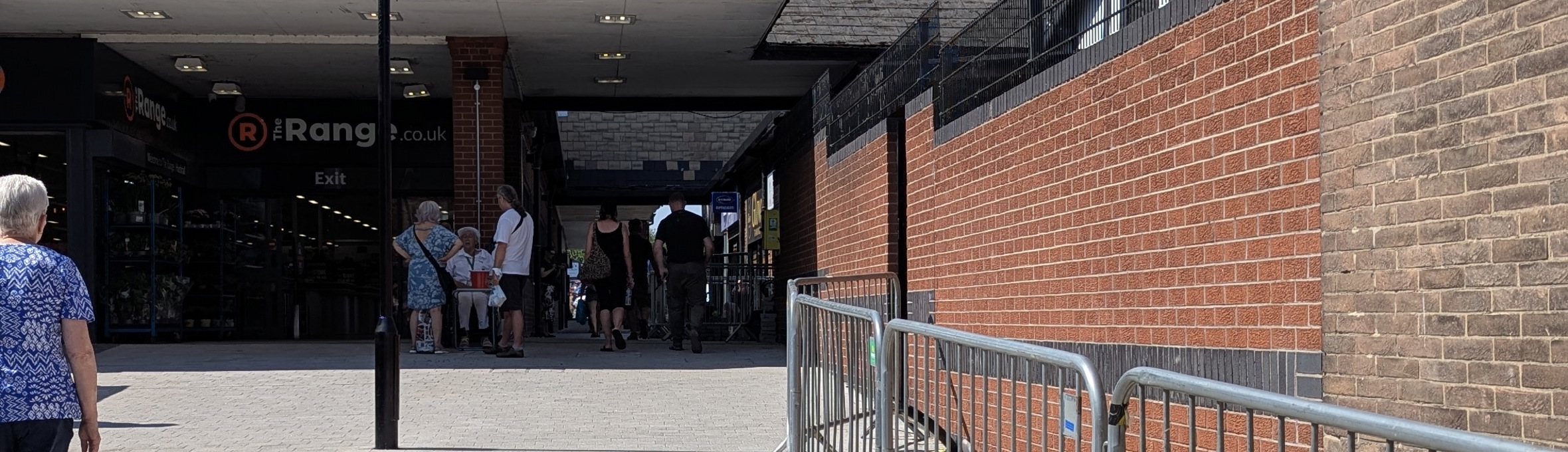 An image of Central Walk, Hucknall, looking towards the Range 