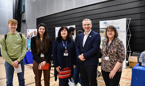 Cllr Matthew Relf, Executive Lead for Growth, Regeneration and Local Planning, at the Careers Fair