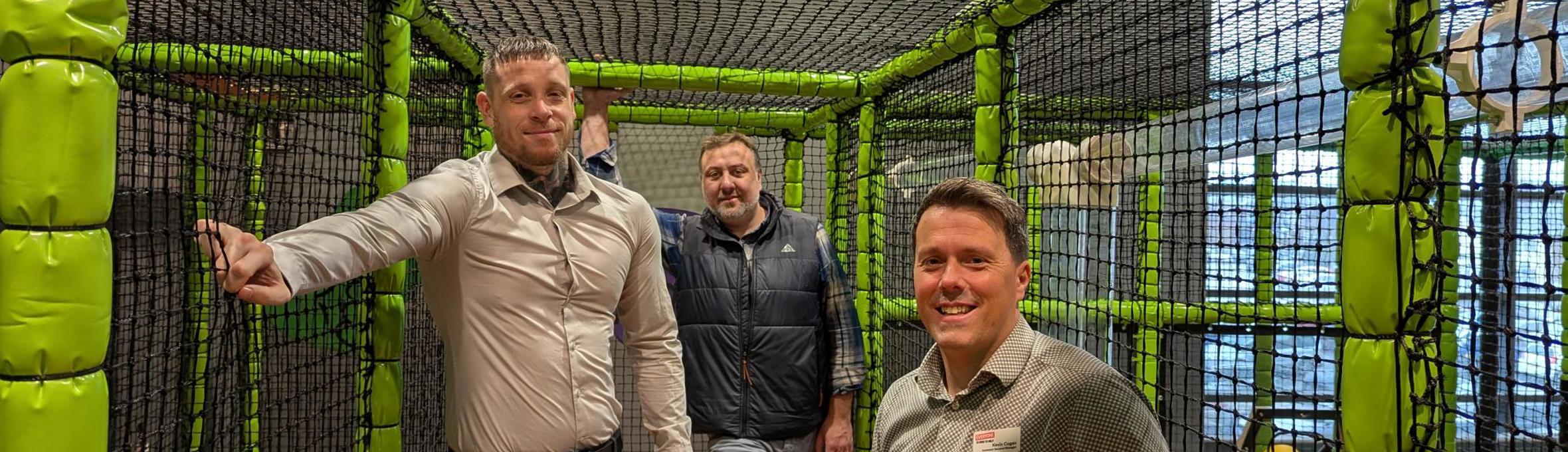 Cllrs Chris Huskinson and Dale Grounds with Assistant General Manager Kevin Cogan