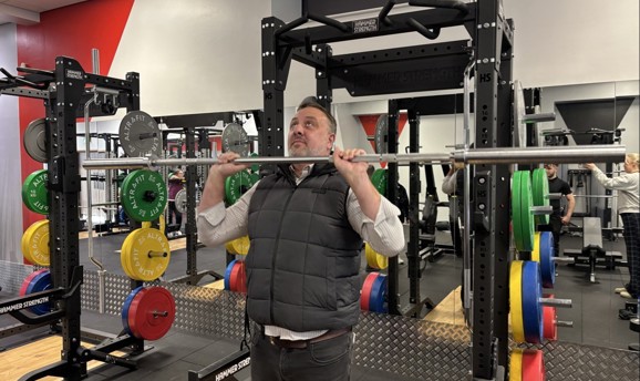 Cllr Chris Huskinson at Kirkby Leisure Centre