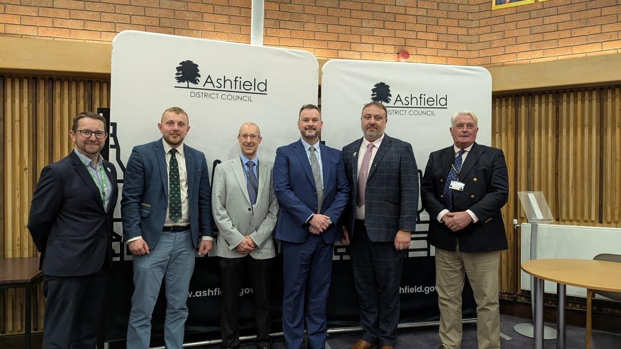 John Bennett, Cllr Tom Hollis, David Plummer, David Broomhead, Chris Huskinson and Arnie Hankin