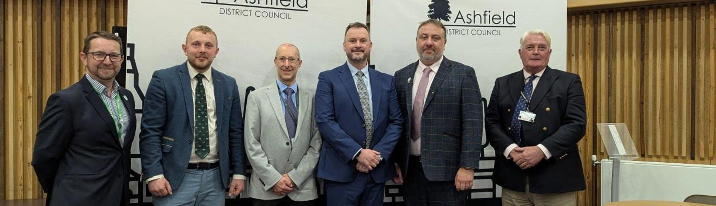 John Bennett, Cllr Tom Hollis, David Plummer, David Broomhead, Chris Huskinson and Arnie Hankin