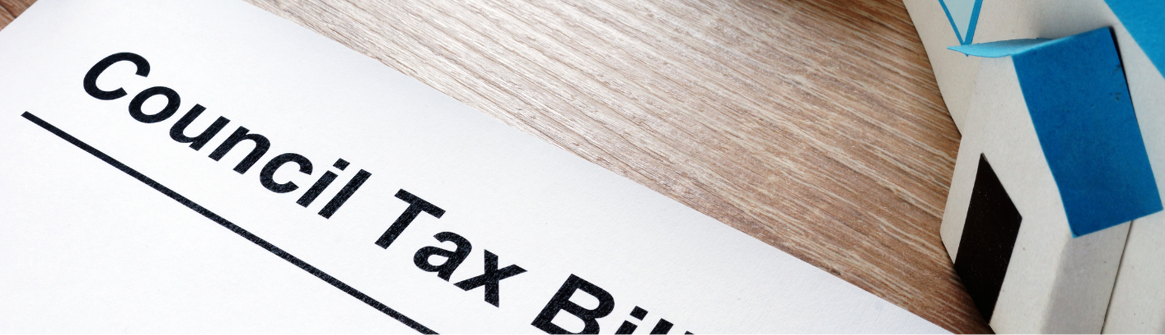 council tax bill with a calculator